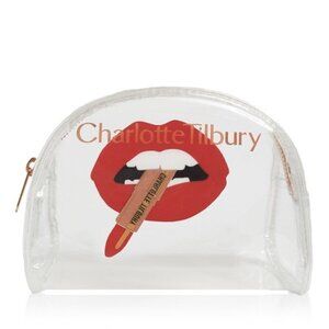 💕CHARLOTTE TILBURY💕 Hot Lips Make Up Bag ~ Clear Limited Edition NEW